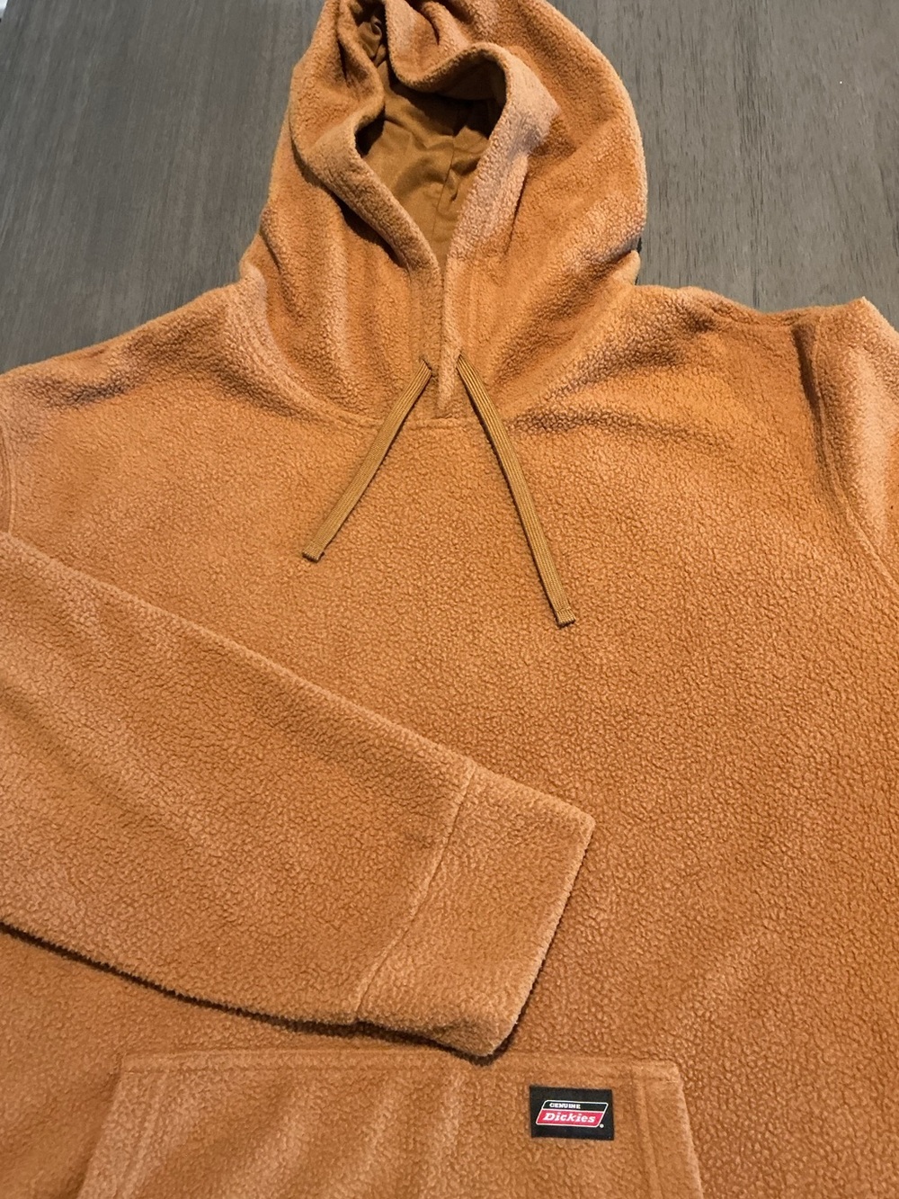 Dickies Faux Sherpa Fleece Hoodie Brown Men’s XL